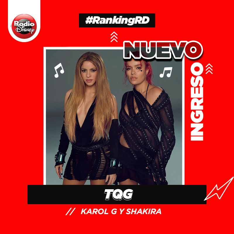 RadioDisneyMX's tweet photo. El #RankingRD de esta semana 🔝🔥🤩
#TQG - @shakira + @karolg
#MalasDecisiones - @keniaos
#DieForYou - @theweeknd + #ArianaGrande
#GhostAgain - #DespecheMode
Escucha estos #NuevosIngresos en tu radio #RadioDisney https://t.co/DdbotZaIkh