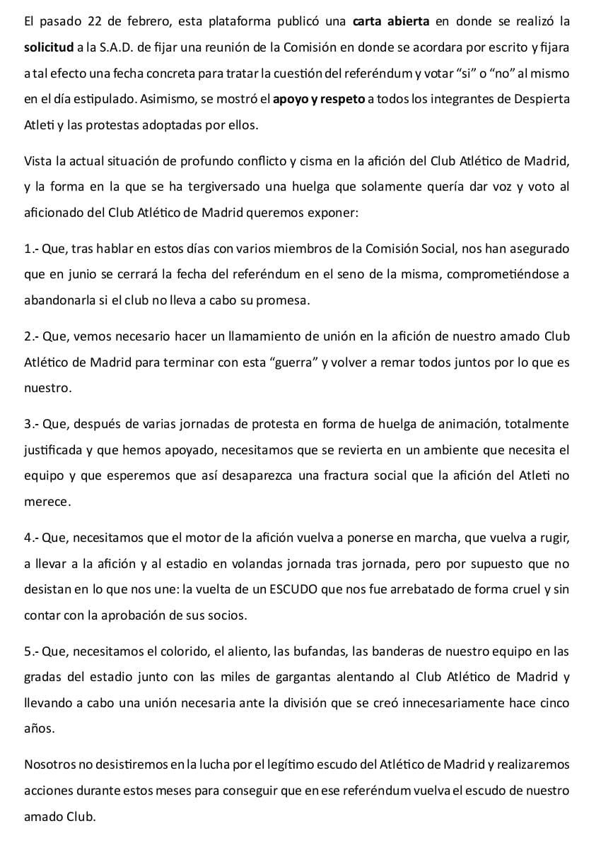 DespiertaAtleti's tweet photo. #TodosUnidosVamos https://t.co/gsxItrvIbv