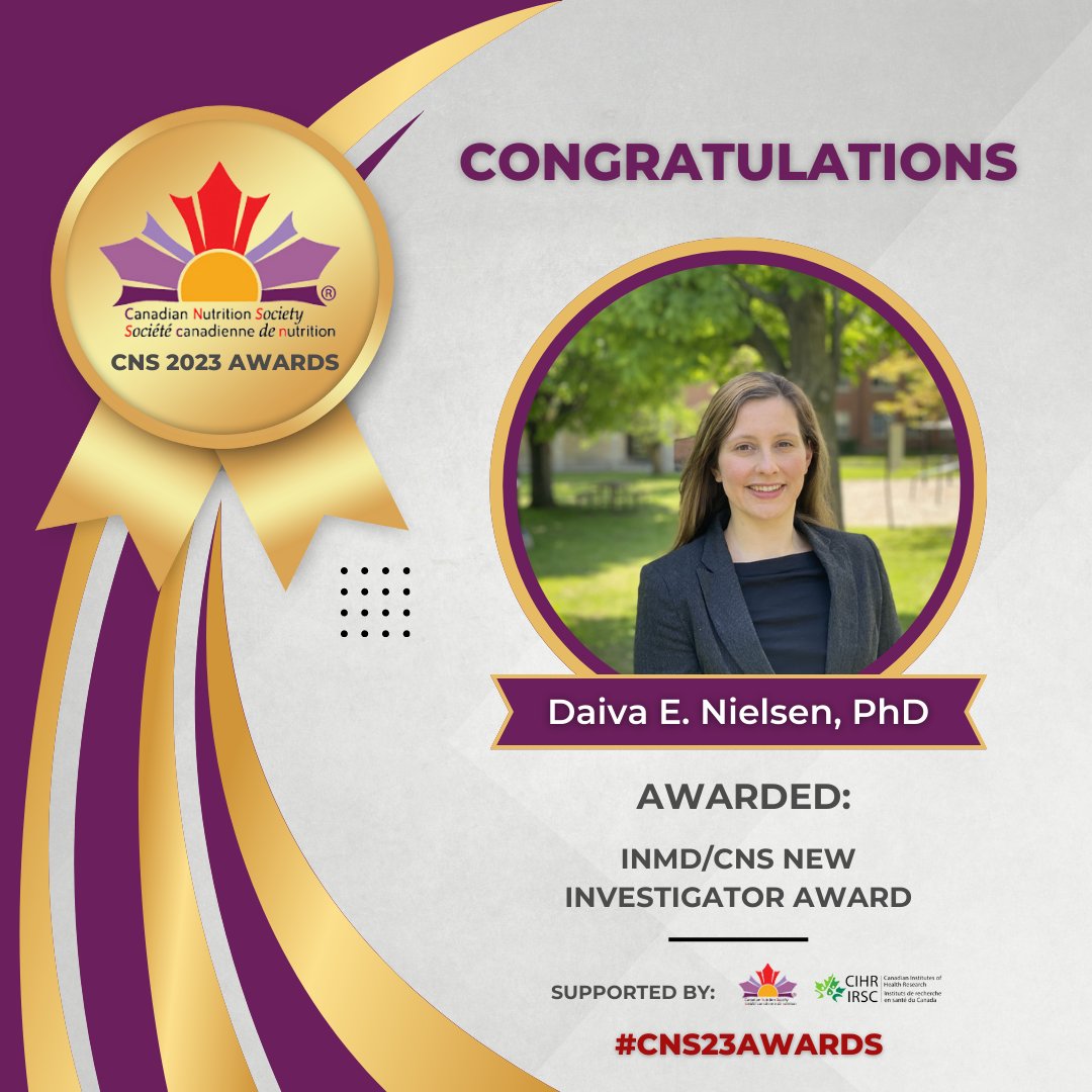 CNS_SCN's tweet photo. 🎉Congratulations to our CNS Career Recognition Award recipients! 

⭐Michele McCall, MSc, RD awarded the Allied Health Awardin Nutrition Care
⭐Daiva E. Nielsen, PhD awarded the INMD/CNS New Investigator Award

#CNS23Awards https://t.co/ZtHegkifsI