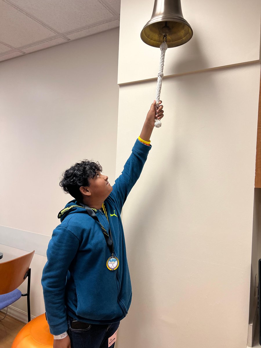 BrowardHealth's tweet photo. Today we celebrated an "End of chemo" party for one of our special pediatric patients, Avi! Doctors, nurses, caregivers and his grandma came to cheer him on as he rang the bell. Avi now dreams of becoming a hematologist.
#BeatCancer #LeukemiaFree #EndofChemo https://t.co/e27LQOePtE