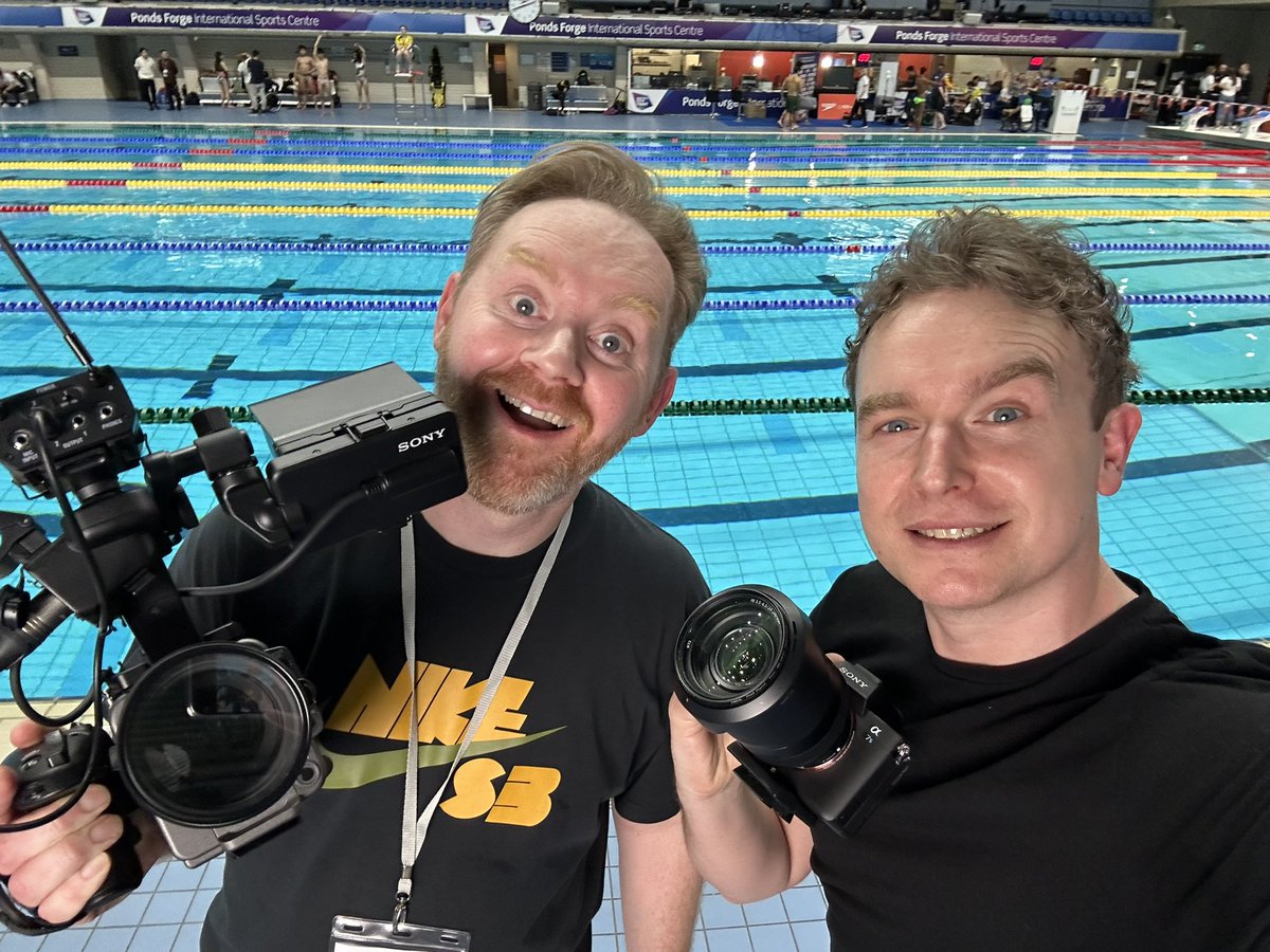NickHopeTV's tweet photo. Guess who’s back… 👀

Great to reunite the dynamic 🏆-winning digital powerhouses of @SONICKmedia &amp; @DMcDaidMedia for shoots with para swimming ⭐️’s today!

Can’t wait to reveal the 🎥’s for the Manchester 2023 Worlds!
@keane_ellen @HusnahKukundak1 @maisiee26 @britishswimming. https://t.co/ImCTWSmH9c
