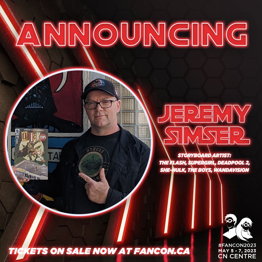 northernfancon's tweet photo. Welcome back storyboard artist #JeremySimser His work includes The Flash, Supergirl, Legends of Tomorrow, Deadpool 2, The Boys, WandaVision and more! Tix on sale at https://t.co/0tUOnnvmfq
#NorthernFanCon #cityofPG #FanCon8 #takeonPG https://t.co/FI82l1Be11