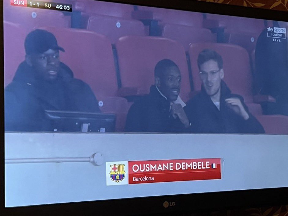 CFC_Janty's tweet photo. what is Dembele doing at a Sunderland vs Sheffield United game?  😭😭 https://t.co/Kk2FAjf56g