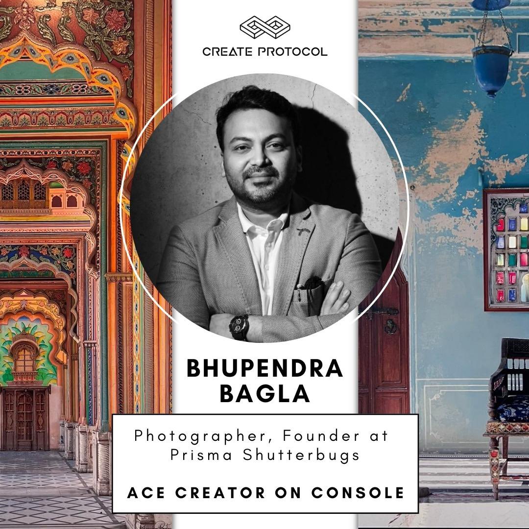 CreateProtocol's tweet image. A warm and hearty welcome 🎉to Bhupendra Bagla on #CreatorConsole.
He is an avid photographer &amp;amp; entrepreneur with many awards in his name🔥
He&apos;ll be one of the Ace Creators ✨on Console, and will be launching his #NFT collection with us soon💛
Know more at
bhupendrabagla.com