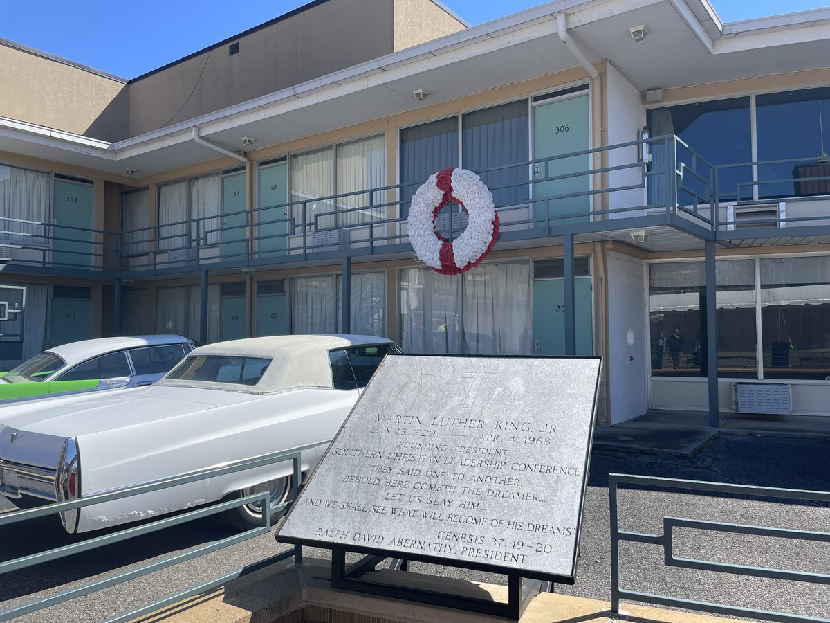 GabyRodriguez_4's tweet photo. This is the motel where Rev. Dr. Martin Luther King Jr. was shot. He later succumbed to his wounds. #UFxFAMU1963 https://t.co/yrYCjHU7xM