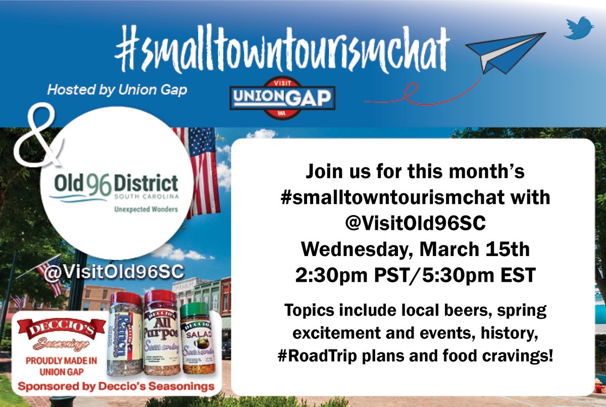 T minus 5 til today's #SmallTownTourismChat - ❤️2c @gfreetraveler @MamaO_GO @sergeiprokopiev @LoriMoreno @TamaraHanlonJD @hassantraveller @NatHeathirPhoto @LivingDelibera1 @HHLifestyleTrav @jenhoganjourno @Allison_in_CO @dipyourtoesin @CaLandBird @KWWMedia @timleffel @OdetteDunn