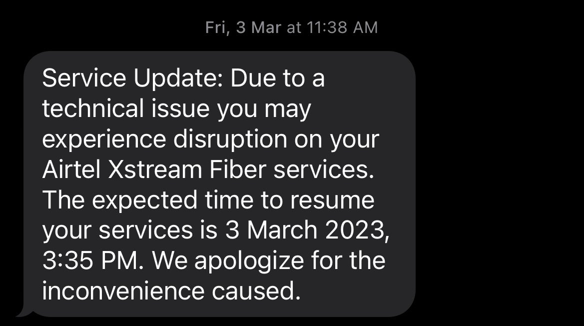 Yolo_0801's tweet photo. @airtelindia I have been facing multiple broadband disconnections from last one month. Tried reaching out to customer care many times, and all they ask me to wait for the services to get restored https://t.co/5mhllMBf8Q