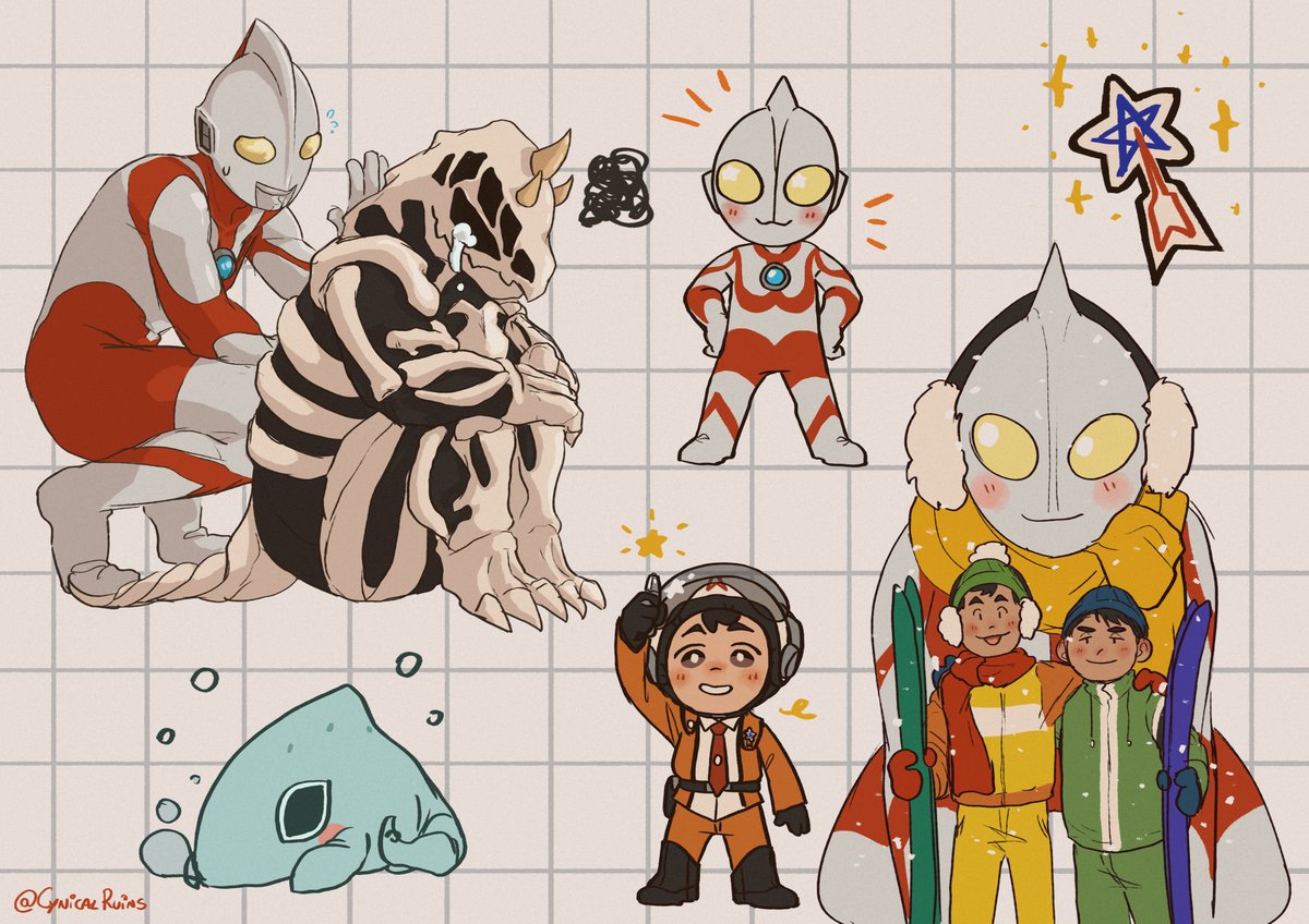 CynicalRuins's tweet photo. Finished watching Ultraman (1966) the other day, here's the doodles I compiled :)
Life changing media, I will never be the same https://t.co/KRdLitefnj