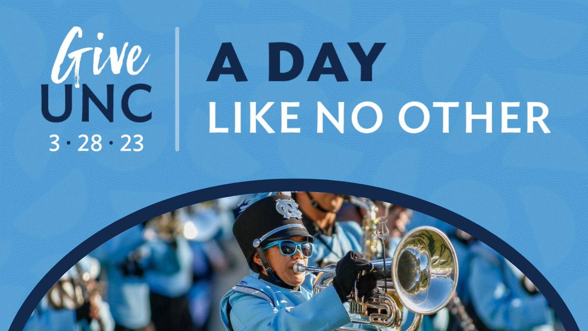 UNCBAA's tweet photo. What makes Carolina a place like no other? 💙

Join thousands of @UNC_Bands alumni on Tuesday, March 28 for #GiveUNC—Carolina's annual university-wide day of giving. Your gift will support current and future UNC Bands students. Learn more ➡️ https://t.co/5xnnrvnbBI https://t.co/Krk9bHoDYA