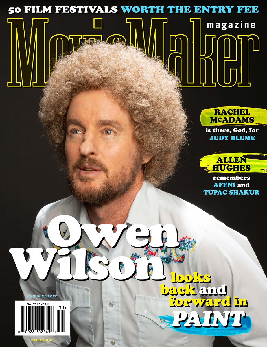 Owen on the cover of MovieMaker magazine