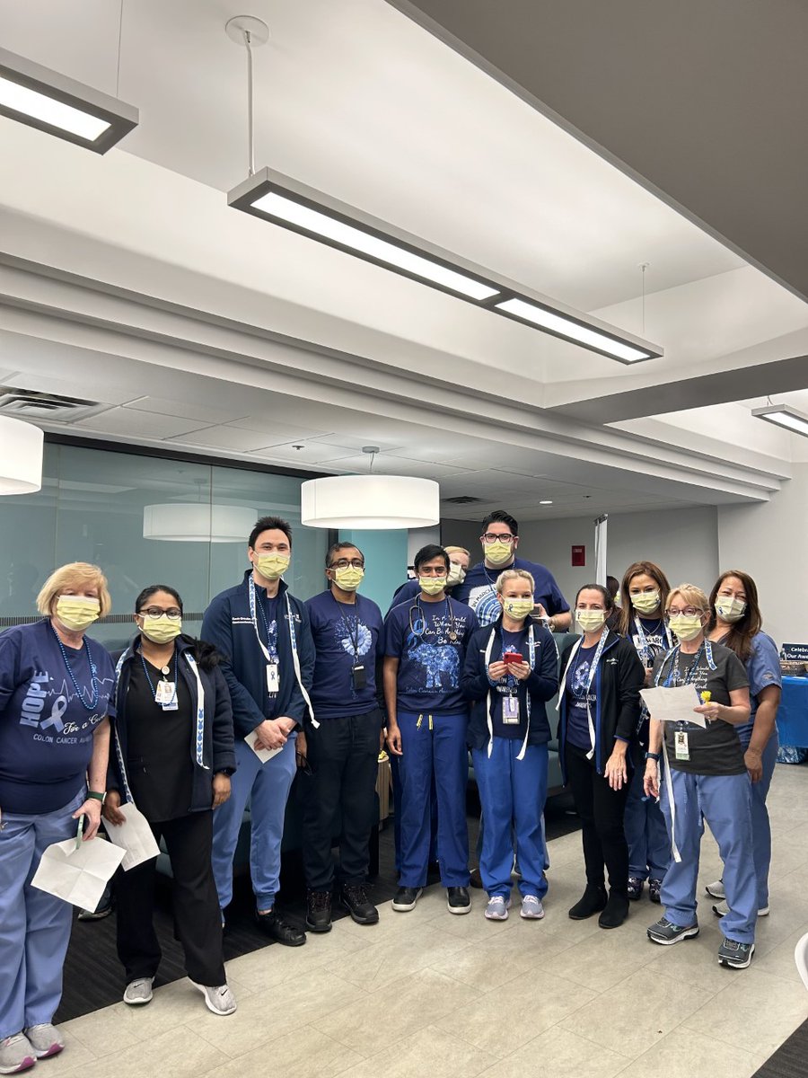 Some GI team members came together to sing 'Lean on Me' & deliver #ColonCancerAwareness ribbons in support of those battling colon cancer. Harmony filled the halls & cafeteria of Baystate Medical Center! Learn what happens when diagnosed with colon cancer: bit.ly/40aWBkC