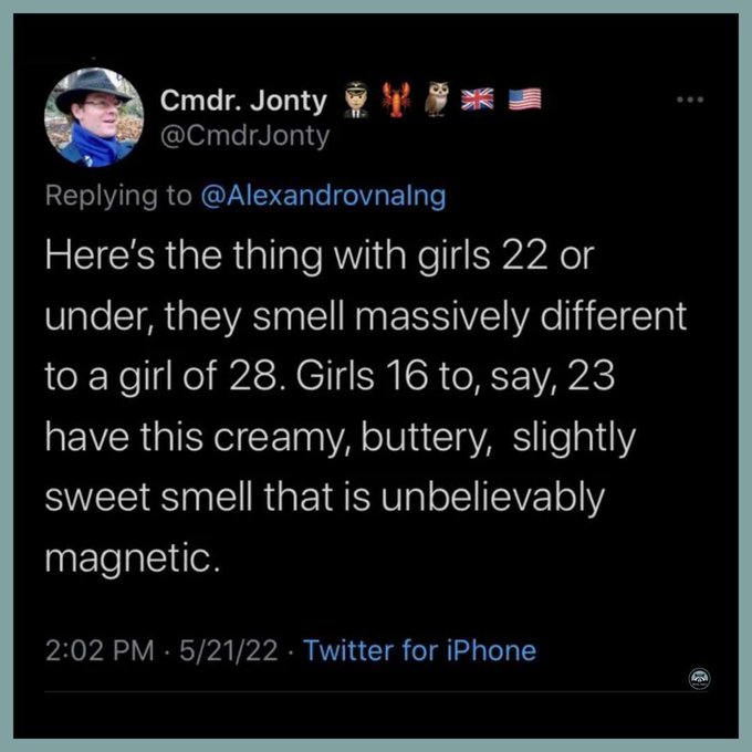 I turn 22 this year so I guess @CmdrJonty won&rsquo;t be sniffing me on the subway anymore pretty soon 🥺😢 like<a class="tags" target="_blank" title="On Twitter" href="/?out=eyJ0eXAiOiJKV1QiLCJhbGciOiJIUzUxMiJ9.eyJpYXQiOjE3MjA4NTY2NDksImlzcyI6InR3cG9ybnN0YXJzLmNvbSIsIm5iZiI6MTcyMDg1NjY0OSwiZXhwIjoxNzUyMzkyNjQ5LCJyZWRpcmVjdF91cmwiOiJodHRwczovL3R3aXR0ZXIuY29tL0NtZHJKb250eSJ9.2KwTDEc904Eo6ThHTks2K0S0VxguxjVnHYXf9J1JF_dVuk-5CTb_MQTArWtWvdM4_W4eQPxMtICXqhVOdxMTJA">@CmdrJonty</a>