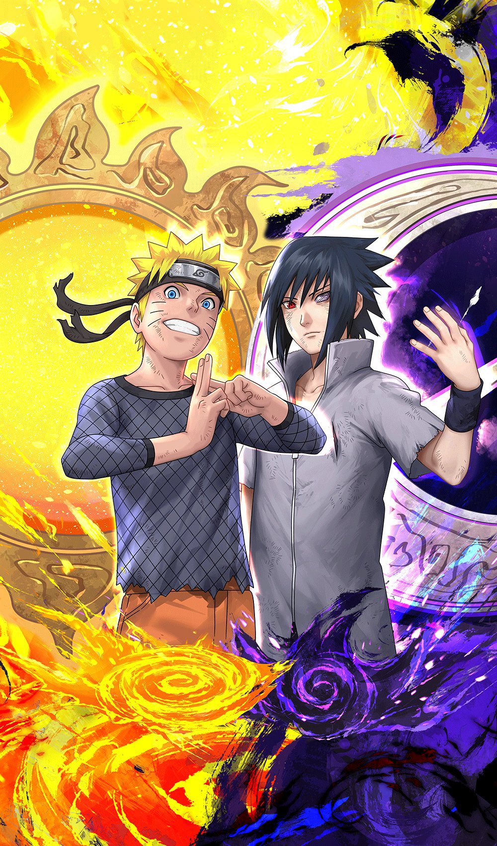 Naruto vs Sasuke, Daily Anime Art