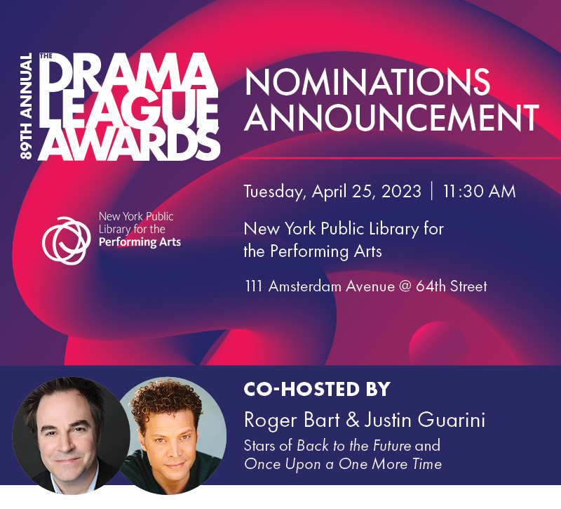 So excited to announce <a href="/rogerbartoffic/">Roger Bart</a> &amp; <a href="/JustinGuarini/">Justin Guarini</a> will be this year's hosts for The Drama League Awards Nominations Announcement at New York Public Library for the Performing Arts on April 25, 2023! Read more: broadwayworld.com/article/Justin…
#DLAwards #DLAwards2023 #TDL