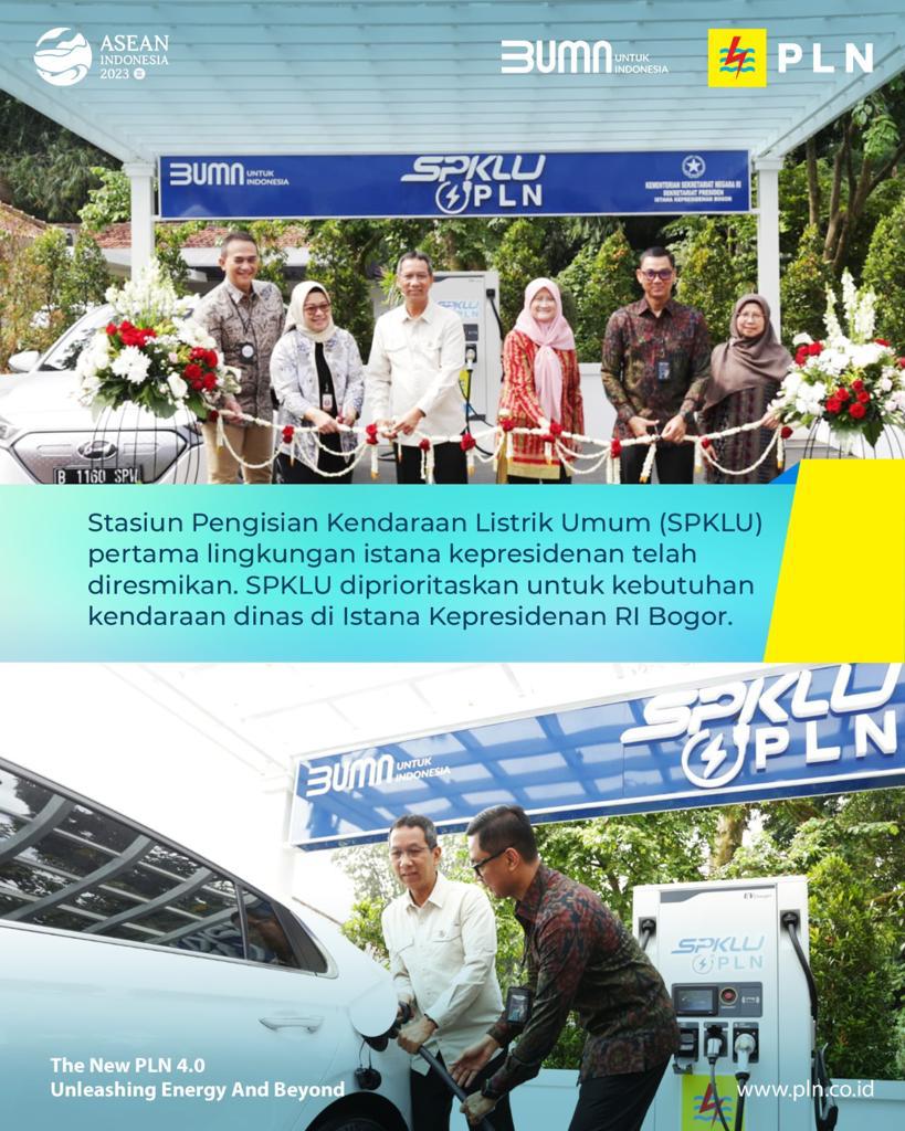 bumntangerang3's tweet photo. Electrizen, PLN bekerja sama dengan Sekretariat Presiden mengoperasikan Stasiun Pengisian Kendaraan Listrik Umum (SPKLU) di Istana Kepresidenan Bogor.

#SPKLUIstanaKepresidenan
#PLNUntukIndonesia
#SPKLU #EV #PLN  #UnleashingEnergyandBeyond https://t.co/i9KvLEI0zc