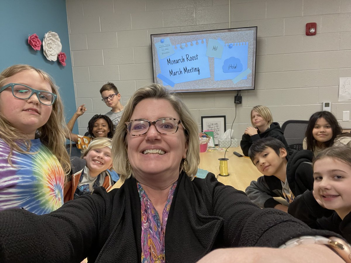 Today we kicked off a new way for 4th and 5th students to connect with teachers and staff at Crestwood- “Monarch Roost!”Each student is assigned a staff member and a group. Today we got to know each other and told riddles! #livethecrest #makeconnections