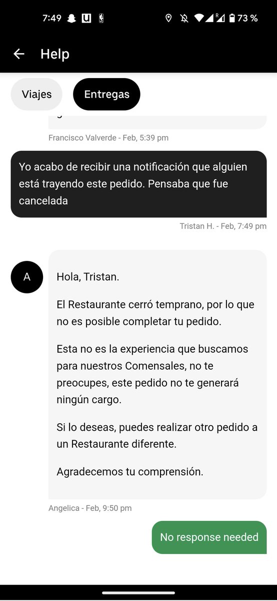djdalicat's tweet photo. @Uber_Support An update they are not helpful. Customer support told me I would not be charged for an order and I would not have to worry. Charged me anyway. I contacted them several times including within the 10 day period since the order and they still won't refund me or give credits. https://t.co/xf1eNE7iLq