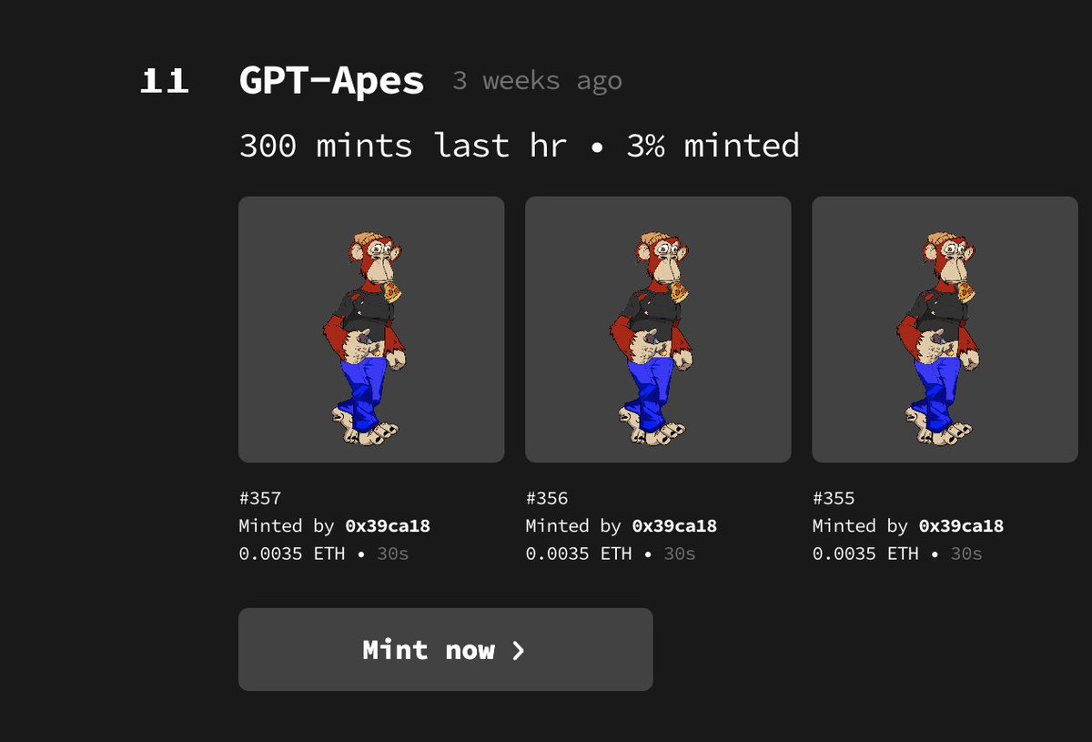 GPT-APES (LAB🧪) Minting Live tweet media