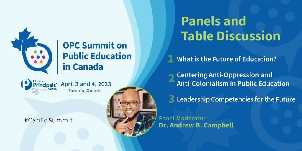 Join us on April 3 &amp; 4 to hear from 3 panels followed by table conversations that will inform recommendations for ed reform in Ontario &amp; Canada. Panel speakers have diverse identities &amp; include students, educators, researchers &amp; other leaders. #CanEdSummit principals.ca/en/professiona…