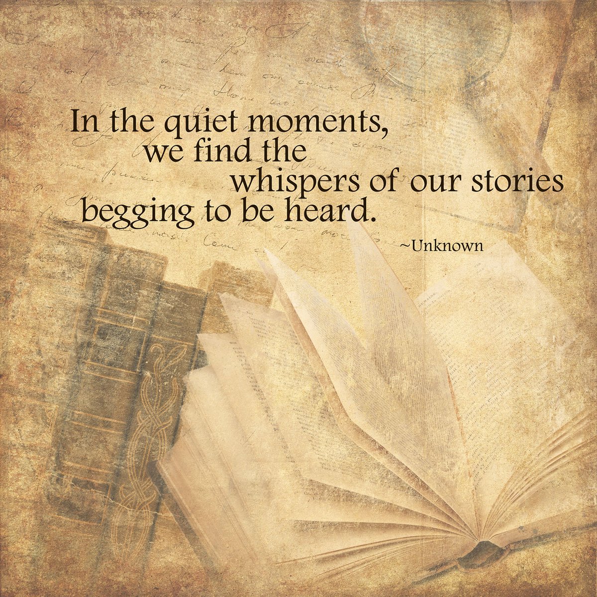'In the quiet moments, we find the whispers of our stories begging to be heard.'  ~Unknown 
#writers #writerslife #writing #writingcommunity #writinginspiration #writingtherapy