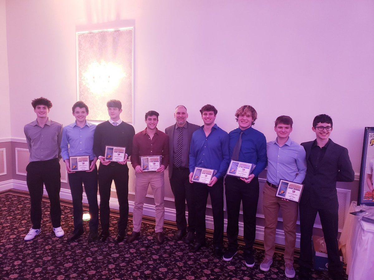 We had a chance to say goodbye to a great group of seniors at our banquet the other night. What a tremendous group that certainly made their mark at JTHS by hanging 2 banners. Great players, better people. They will be missed. #falconpride