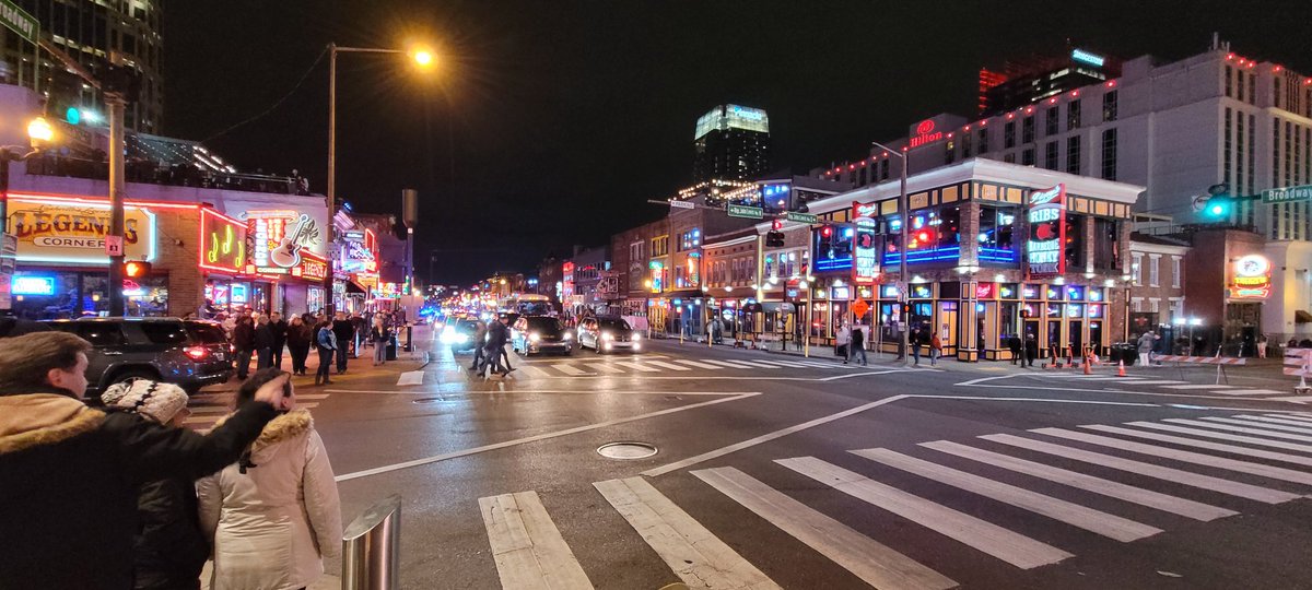 Spent some time in Nashville this week. Had lunch at Jason Aldean's bar. He might have a big green tractor behind the bar, but the real artwork was upstairs on the wall.
Nashville has changed a lot since we were here in 14.