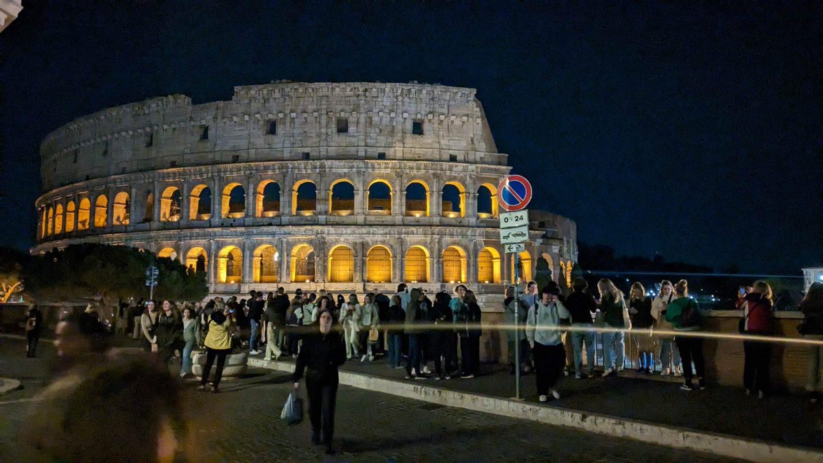 StStephenRoyal's tweet photo. Today the Royals visited Ancient Rome and the Vatican. After dinner they went back to the Colosseum with their friends from @HolyCrossPTBO Tomorrow they are off to Pompeii for their last day of touring. They return home on Friday. #explorica #weareroyals #pvnc #beingcommunity https://t.co/zTiBvztegj
