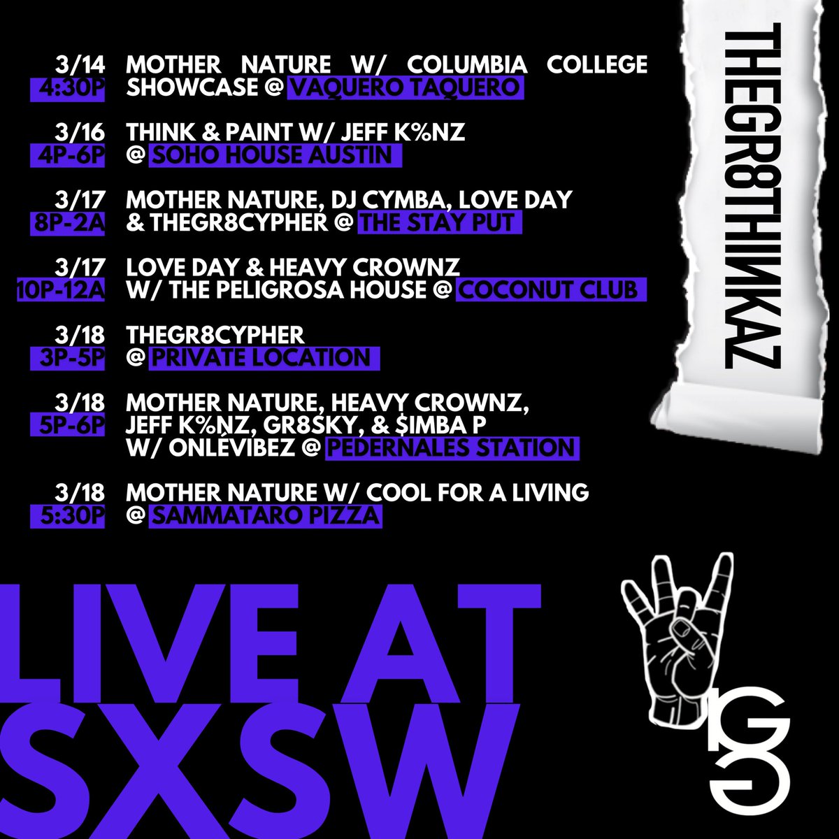 meet us <a href="/sxsw/">SXSW</a> this week! looking to connect with media, press, radio, booking agents, and brands to collaborate with ! ✨