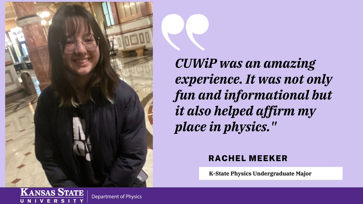 Physics / Math dual major Rachel had an amazing experience at the @APSphysics Conference for Undergraduate Women in Physics at University of Illinois Urbana-Champaign.  #apscuwip #shecanstem #womeninspiringwomen