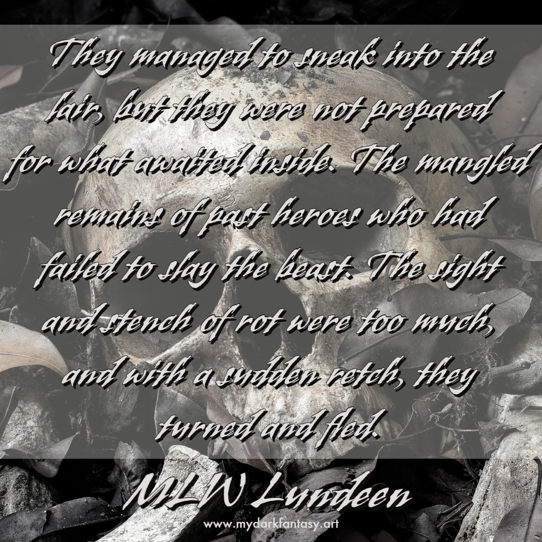 itsmamabearb's tweet image. They managed to sneak into the lair, but they were not prepared for what awaited inside. The mangled remains of past heroes who had failed to slay the beast. The sight and stench of rot were too much, and with a sudden #retch, they turned and fled. #vssfantasy