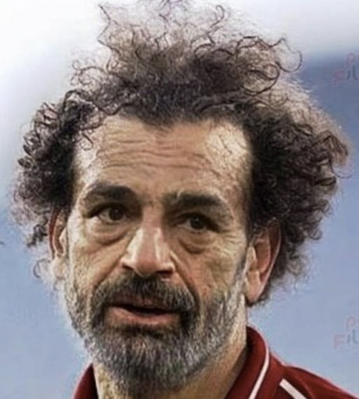 TrollFootball's tweet image. The year is 2062 and Mo Salah is still waiting for his revenge against Real Madrid