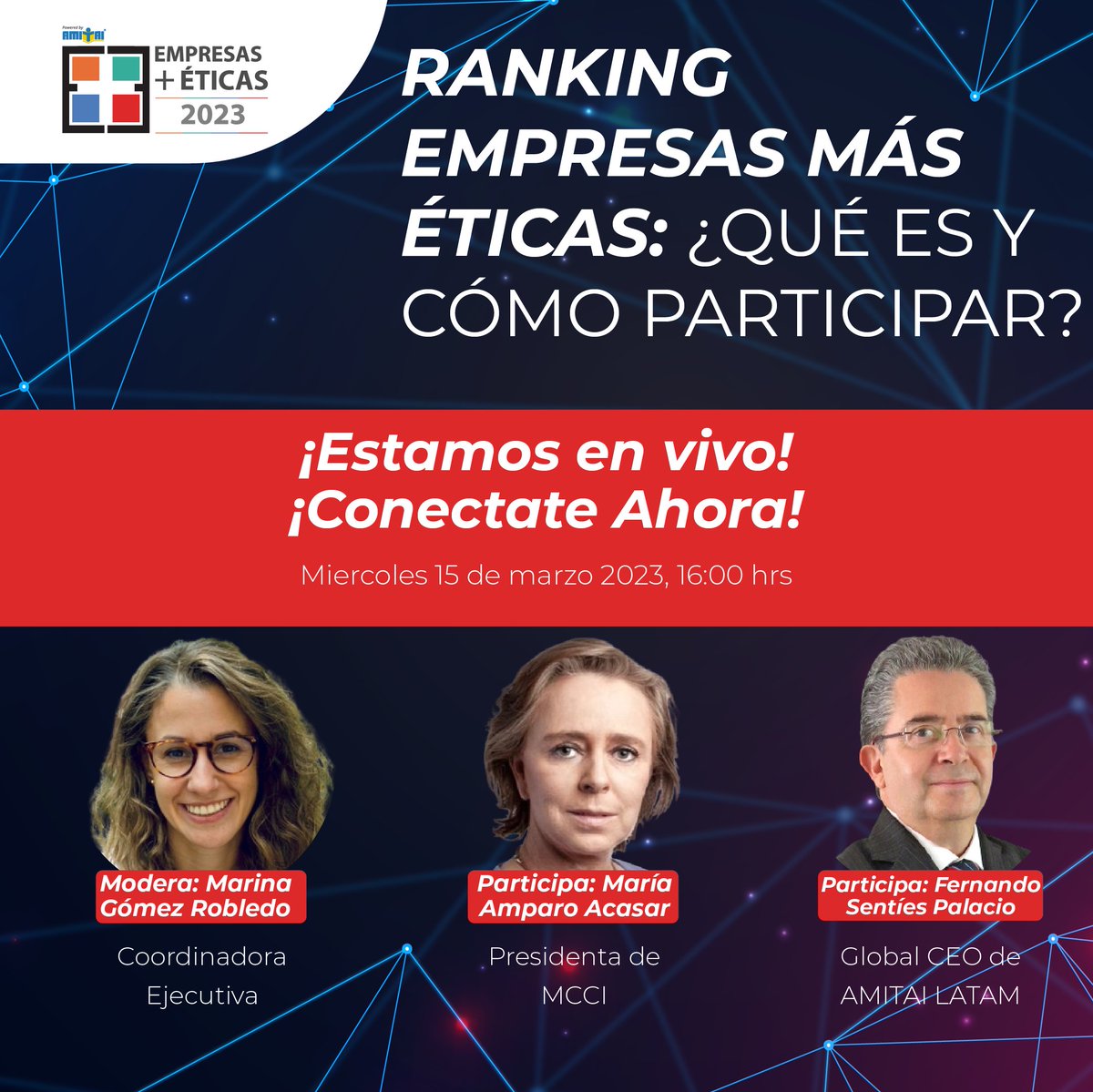 EEticas's tweet photo. ¡Ya vamos a comenzar! 
¡Empezamos en breve! 
Los grandes beneficios que trae para tu organización el participar en Empresas ➕ Éticas 𝟮𝟬𝟮𝟯 serán el tema de nuestro webinar. Sigue la transmisión vía Youtube: https://t.co/pUqUO4p9jr

#compliance #rrhh #cumplimientonormativo https://t.co/mEtxQlXrwj