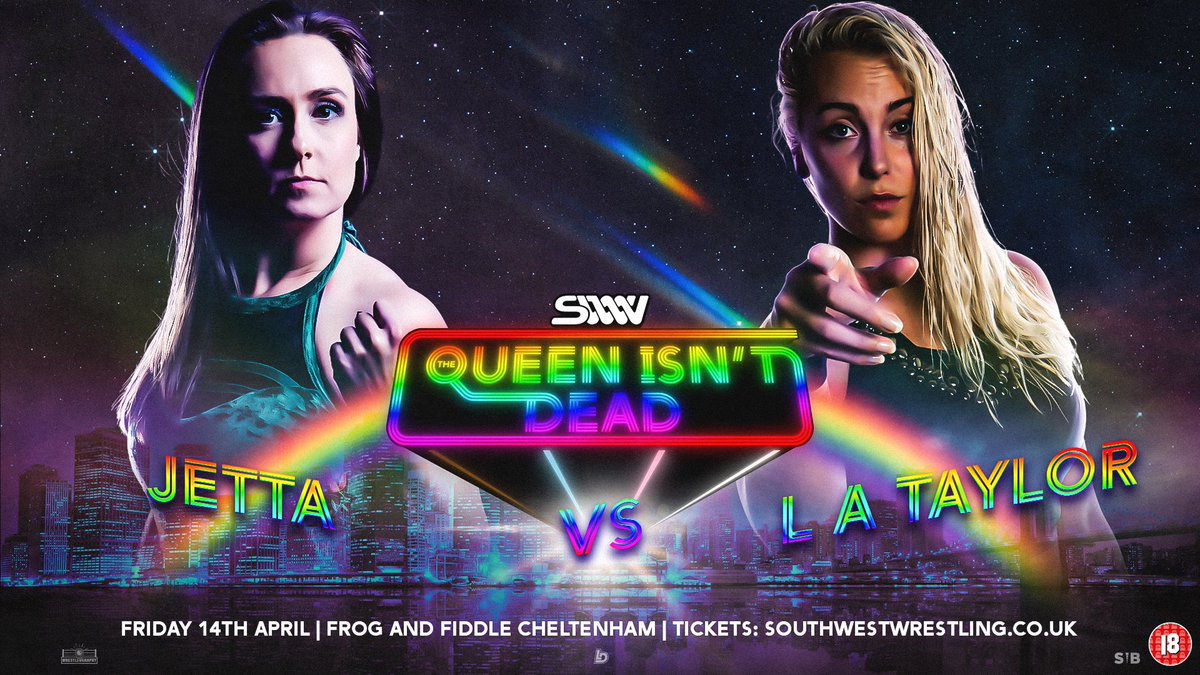 swwwrestling's tweet photo. 🌈MATCH ANNOUNCEMENT🌈
Hell friggin’ yeah! The English Rose V The Demolition Woman!!!
Friday 14th April | @FrogAndFiddle
🎟️ https://t.co/VHBE9AengU
#sww #wrestling #cheltenham #events #frogandfiddle #lgbtq https://t.co/2PG056dpJZ