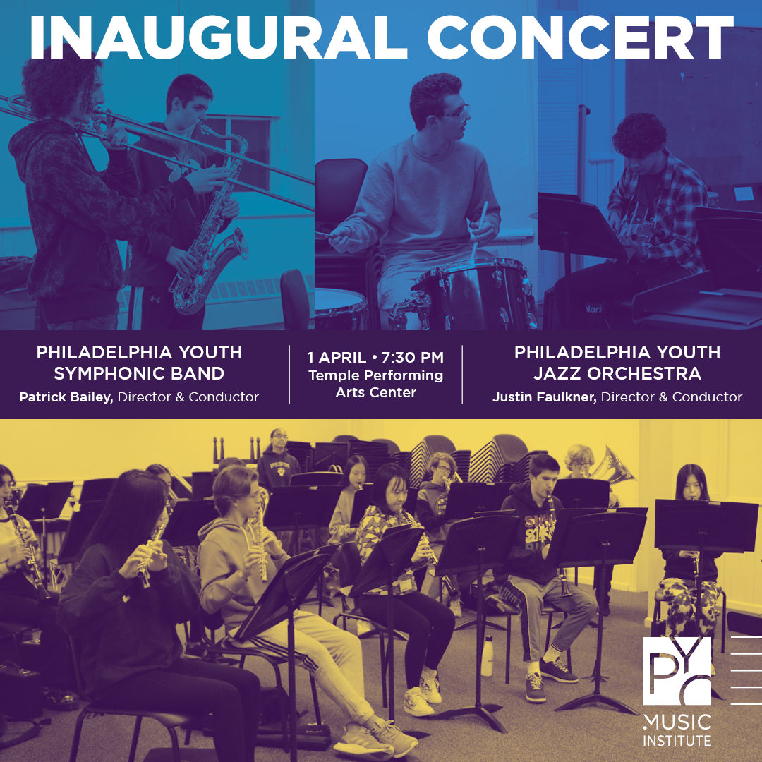 Hear the new sounds of the PYO Music Institute at the PYSB/PYJO Inaugural Concert on 04/01/23, 7:30pm, at Temple Performing Arts Center. This is a free event and requires no ticket for entry. We hope to see you there! #PYSB #PYJO #Concert #WindEnsemble #Jazz