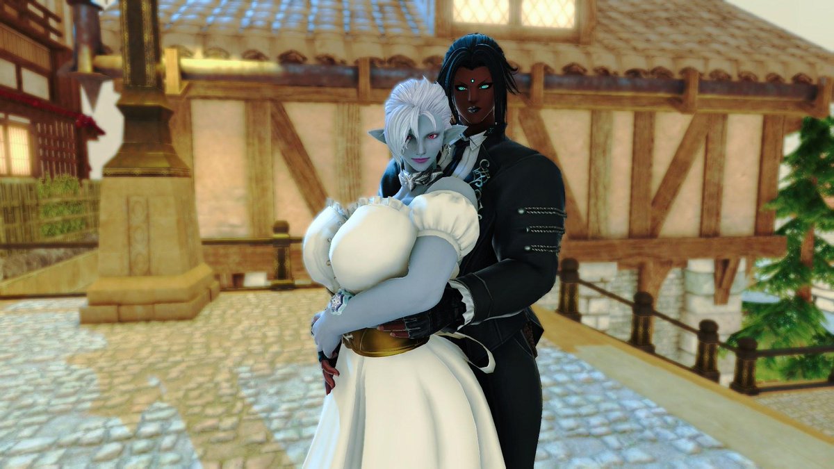 Working on getting more used to using Anamnesis. Took a bit of time to get a cute pose with my friend Ameline Valchelon.