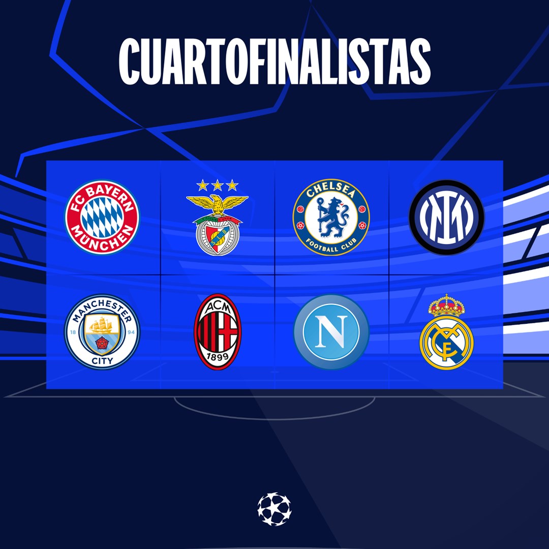 SoyCalcio_'s tweet photo. 🌟 La Serie A es la liga con más equipos en el sorteo del viernes...

🇩🇪 Bayern
🇵🇹 Benfica
🏴󠁧󠁢󠁥󠁮󠁧󠁿 Chelsea
🇮🇹 Milan
🏴󠁧󠁢󠁥󠁮󠁧󠁿 Manchester City
🇮🇹 Inter
🇮🇹 Napoli
🇪🇸 Real Madrid https://t.co/f7GRusZUay