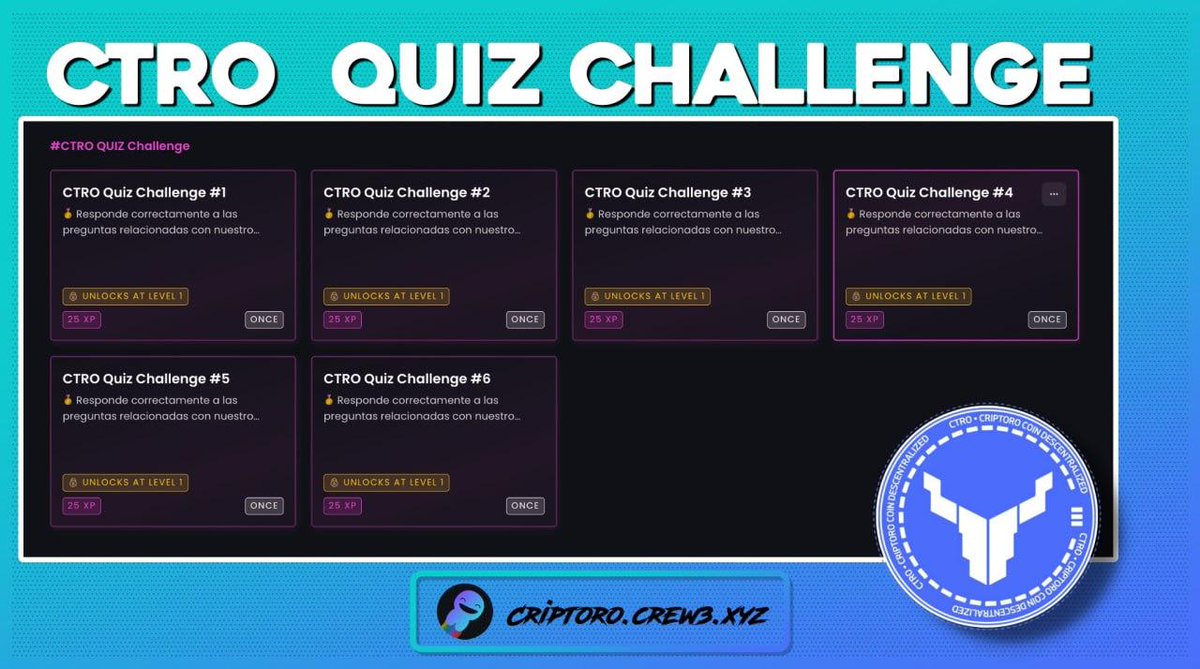 CriptoroEs's tweet photo. 🚀Ya hemos comenzado, el lanzamiento de #CTRO ha llegado.
Queremos celebrarlo contigo.
Accede a nuestro perfil de Crew3, completa misiones y suma XP.
➡️ https://t.co/gba7GTUran
Nuevas oportunidades de calificar cada semana.
RT y gana.
#airdrop #crew3 #token #criptoro https://t.co/XD8oc6HEdw