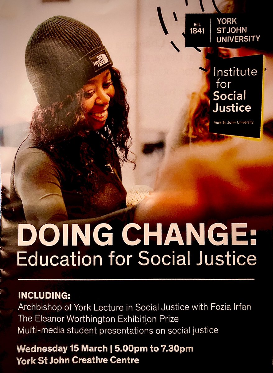 R.C. Windscheffel (@rcwapr10) on Twitter photo Stimulating evening at ‘Doing Change: Education for Social Justice’: fab event organised by @YsjSocial with <a href="/YorkStJohn/">York St John University</a> students sharing their dissertation findings, activism impacts and voluntary work in our communities. 🤩 Stimulating evening at ‘Doing Change: Education for Social Justice’: fab event organised by @YsjSocial with <a href="/YorkStJohn/">York St John University</a> students sharing their dissertation findings, activism impacts and voluntary work in our communities. 🤩