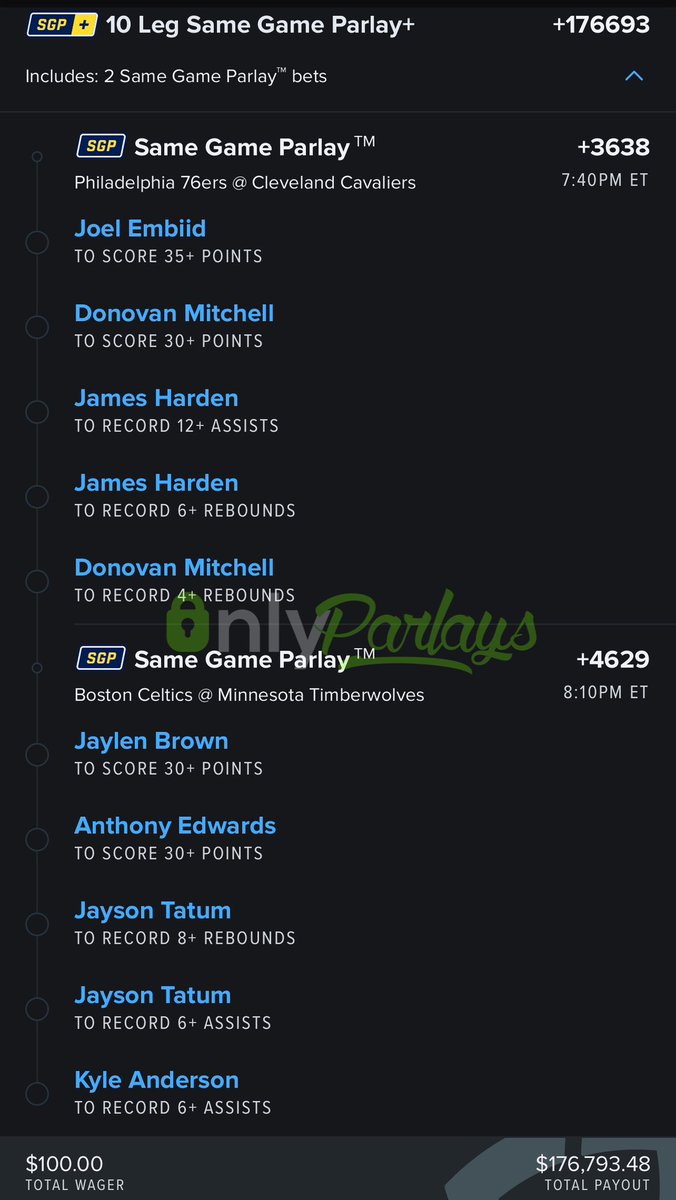 onlyparlays's tweet photo. If this hits, I will do one of the craziest giveaways this app has ever seen! 😤🍿🔥

Drop some good vibes in the comments 🍀

*Must LIKE, RETWEET, and FOLLOW to qualify for the giveaway. 

#GamblingTwitter #NBATwitter https://t.co/DhnsbMp1ZT