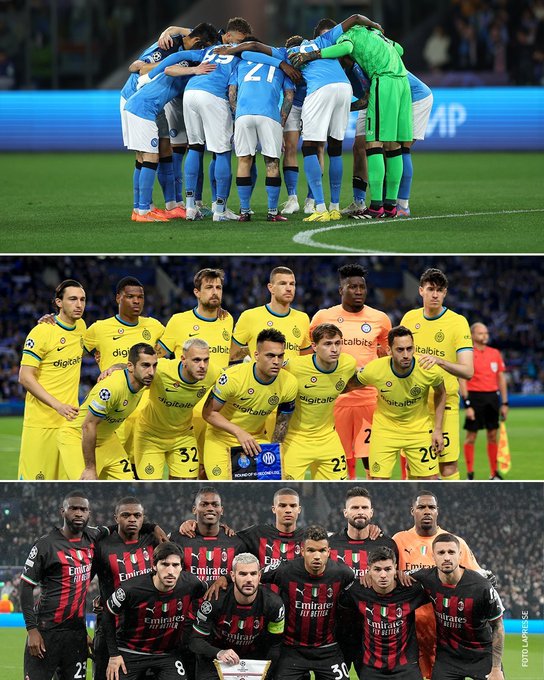 tres equipos italianos