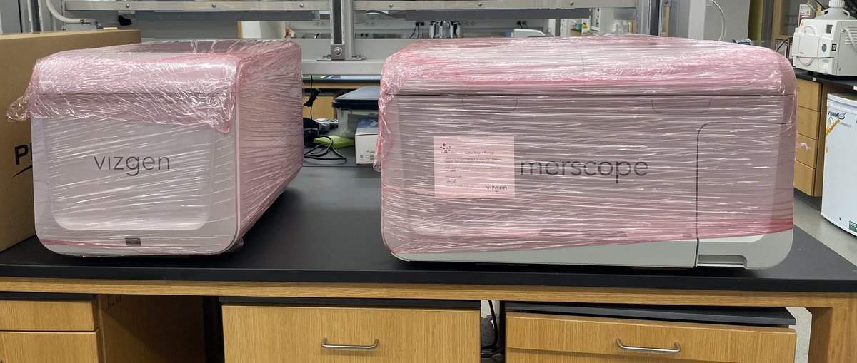 We are excited 😍🤩 that our brand new #singlecell #spatial #transcriptomic platforms have begun to arrive! @HMS_SCC’s expansion to spatial #multiomics is starting to feel real. Today we unpacked #Vizgen #Merscope! 🥳🥳🥳