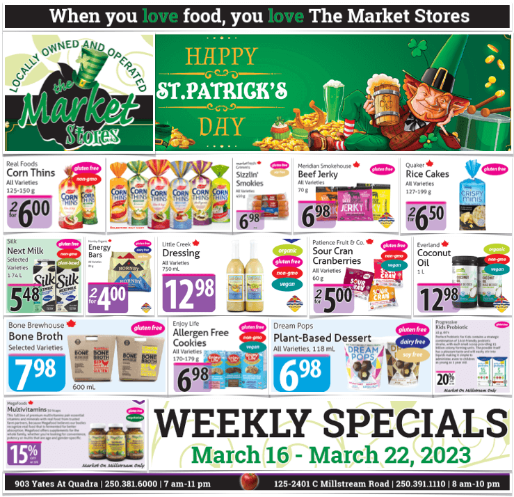 TheCeliacScene's tweet photo. ☘️ Happy St. Patrick’s Day @themarketstores SEE https://t.co/xtQOMSzoew 🌽 Super sale #CornThins! Top with your faves! ☘️ https://t.co/lC8beMMbQS 🌽 GF PRODUCT LIST: https://t.co/215WlSyxJ8☘️ SHOP ONLINE: https://t.co/PPUpI2PEVg #glutenfree #themarketstores #yyj #celiac https://t.co/IFHHMQByOj