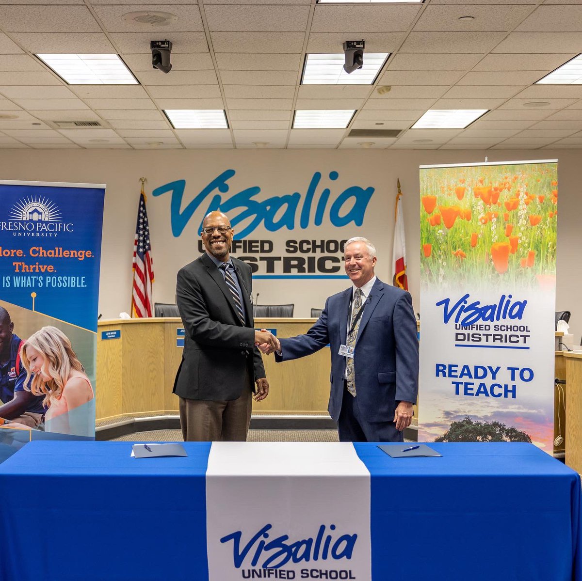 visaliausd's tweet photo. Our partnership with @fpu is now official, and we're thrilled to offer guaranteed admissions to all students who meet the requirements. This collaboration is designed to provide more options and opportunities for our students. https://t.co/3ySB9r1pqQ