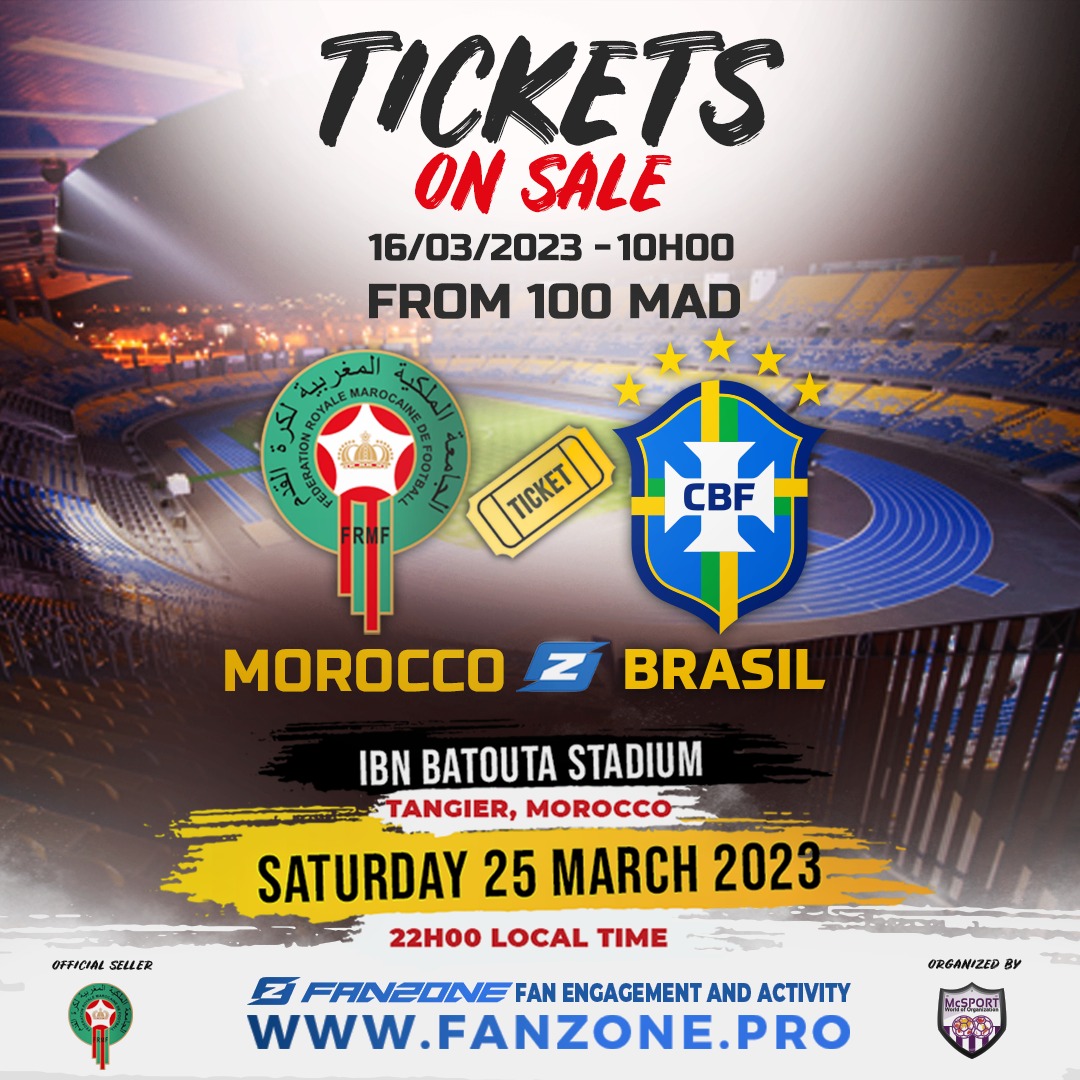 Fanzone.PRO on Twitter "🚨TICKETING MOROCCO vs BRAZIL 🎟 Thursday