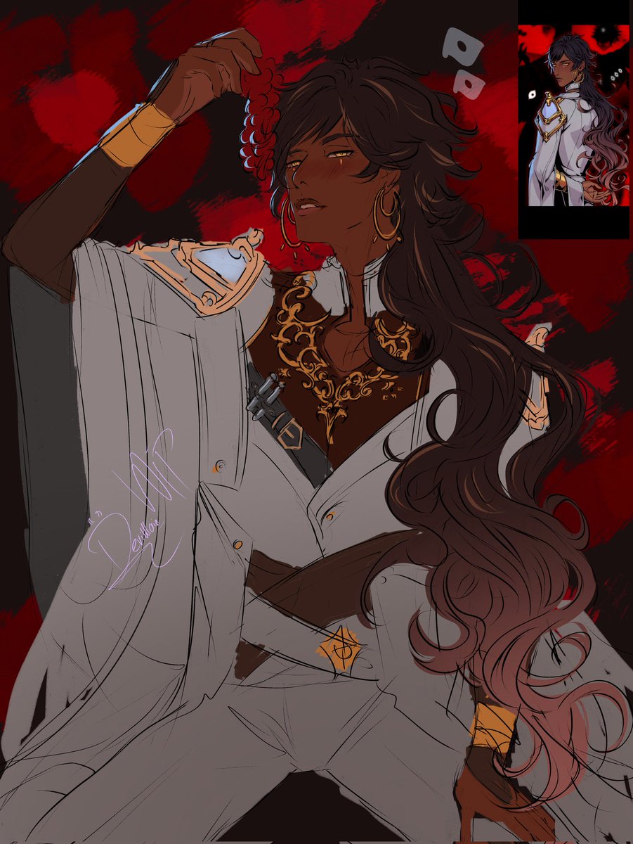 devilllain's tweet photo. I'm gonna have a stroke trying to figure out how his sleeves work 
#touchstarved https://t.co/IKOQh4nn9m