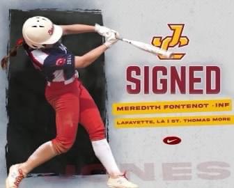 We are so proud &amp; excited for our girl Meredith (Merdy) Fontenot <a href="/merdyfontenot/">meredith fontenot</a> on signing today to extend her academic and athletic career at Jones College. We can’t wait to see her excel for <a href="/coachc_rob/">Cory Robinson</a>. They are getting one of a kind! Congrats! #maruccipatriots <a href="/ExtraInningSB/">EXTRA INNING SOFTBALL</a>