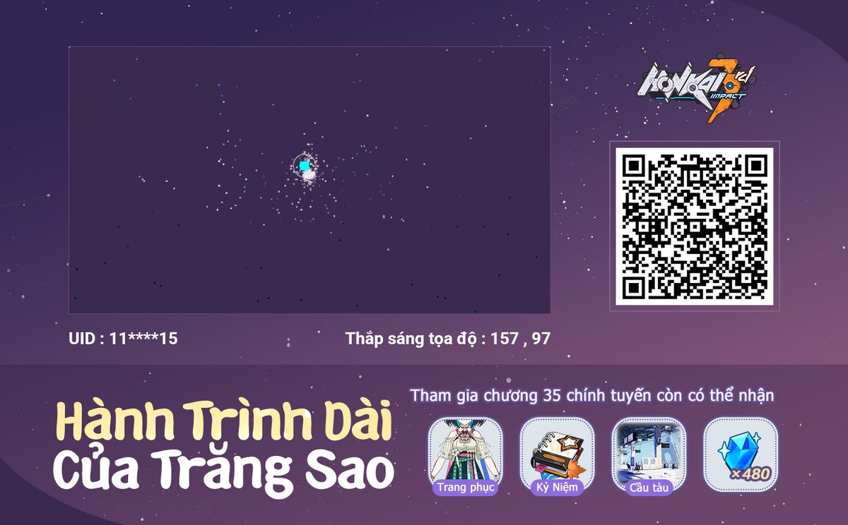 Shin21LLC's tweet photo. Honkai Impact 3 [Hành Trình Dài Của Trăng Sao] thắp sáng tọa độ của bạn, để lại hồi ức chung. https://t.co/6xgMI5beNO