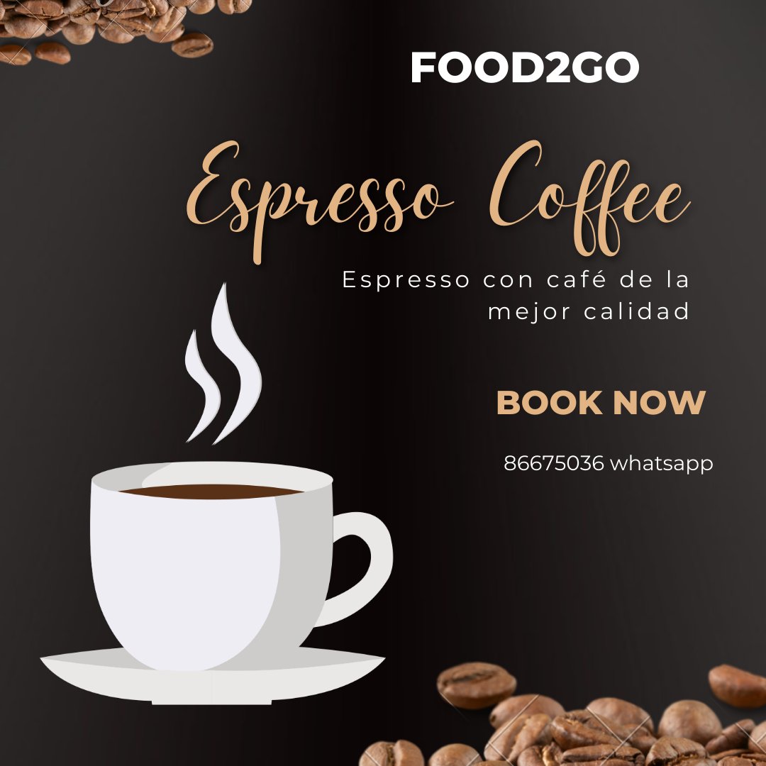 Comenzamos este día con un rico café en food2go Café.