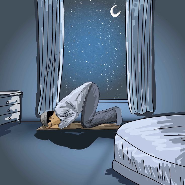 "وكأن السكينة كلّها انزلت في صلاة الفجر ".♥️