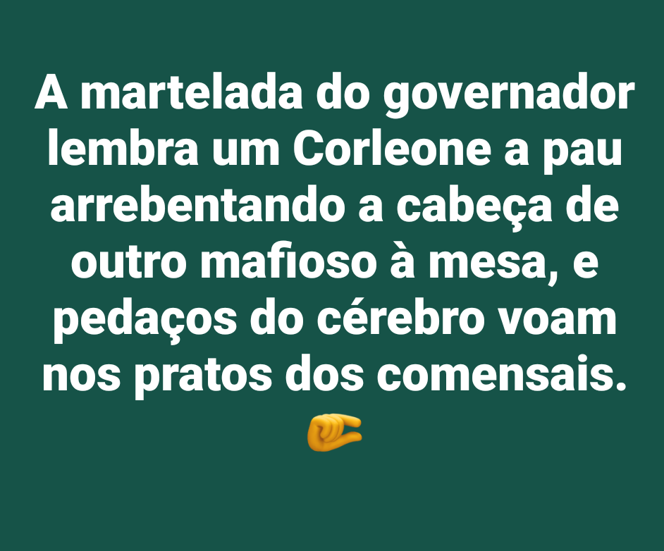 JPorcidonio's tweet photo. O PODEROSO CHEFÃO 9
Quem viu a cena desse filme em 3D na Bolsa de Valores, pulou da cadeira e olhou para a própria roupa e conferiu se também não havia recebido pedaços do crânio de um coitado qualquer no colo.
E o Senhor dos Anéis pergunta:
- Quem aí vai dar mais pelo meu anel? https://t.co/2KN2kl6B0d